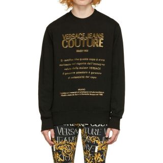 ヴェルサーチ(VERSACE)のVERSACE JEANS COUTURE スウェット ブラック Lサイズ(スウェット)