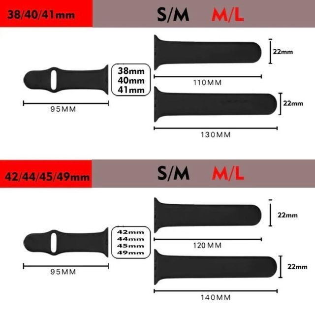 スポーツバンド ブラック&ブルー 42/44/45/49mm S/M アップル メンズの時計(腕時計(デジタル))の商品写真