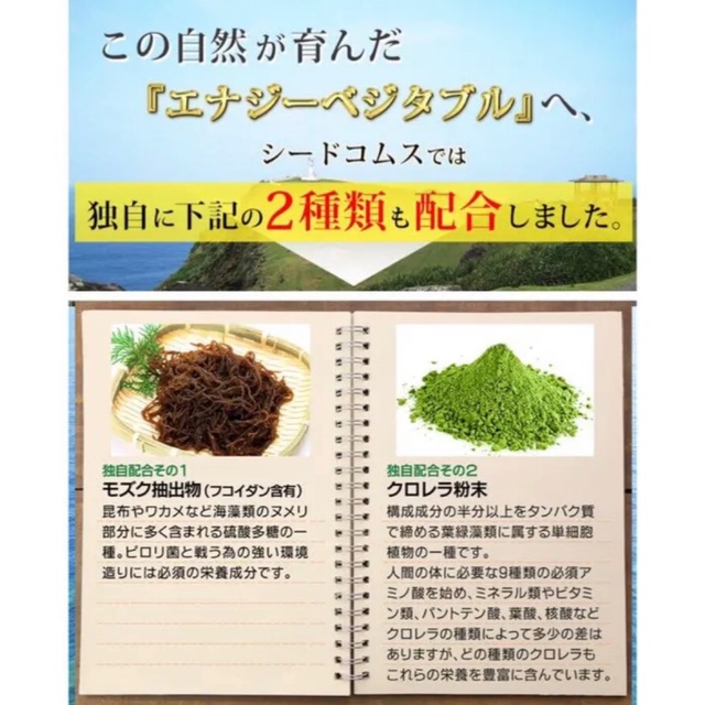 長命草 フコイダン クロレラ入り   サプリメント 約3ヵ月分 健康食品 食品/飲料/酒の健康食品(その他)の商品写真