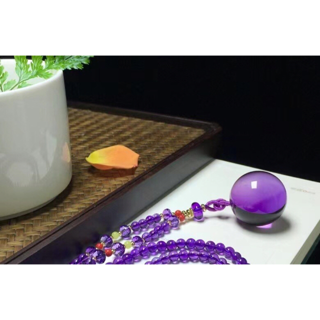 【天然】アメジスト ネックレス 24.5mm 2