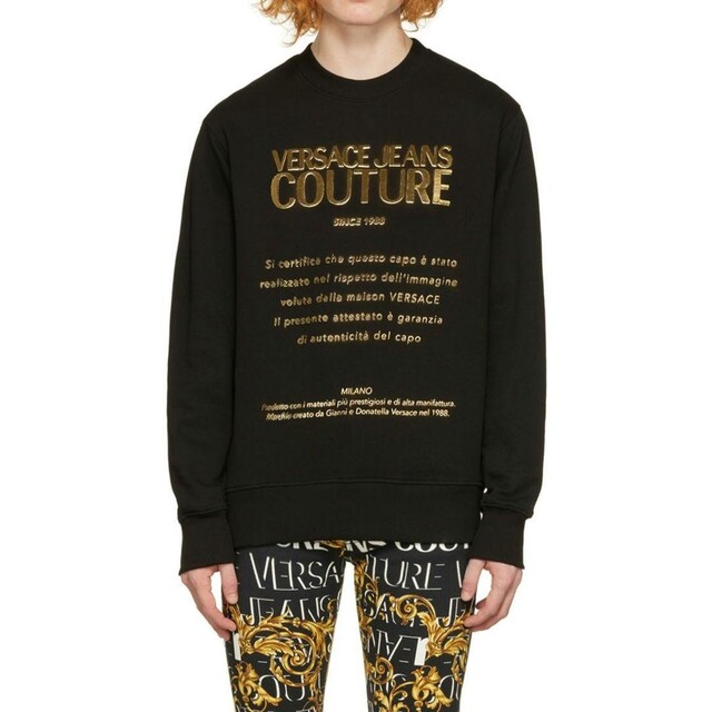 VERSACE - VERSACE JEANS COUTURE スウェット ブラック XXLサイズの+