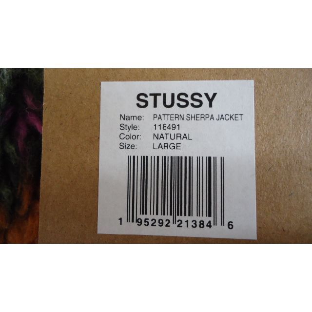 STUSSY - Stussy PATTERN SHERPA JACKET マルチ/黒 Lの通販 by wotu.'s ...