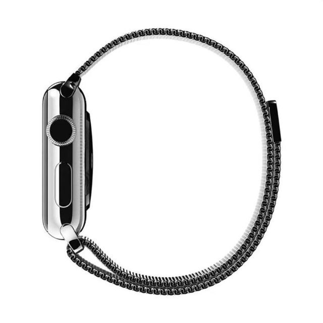 ミラネーゼループ シルバー 42/44/45/49 金属バンド アップルウォッチ メンズの時計(腕時計(デジタル))の商品写真