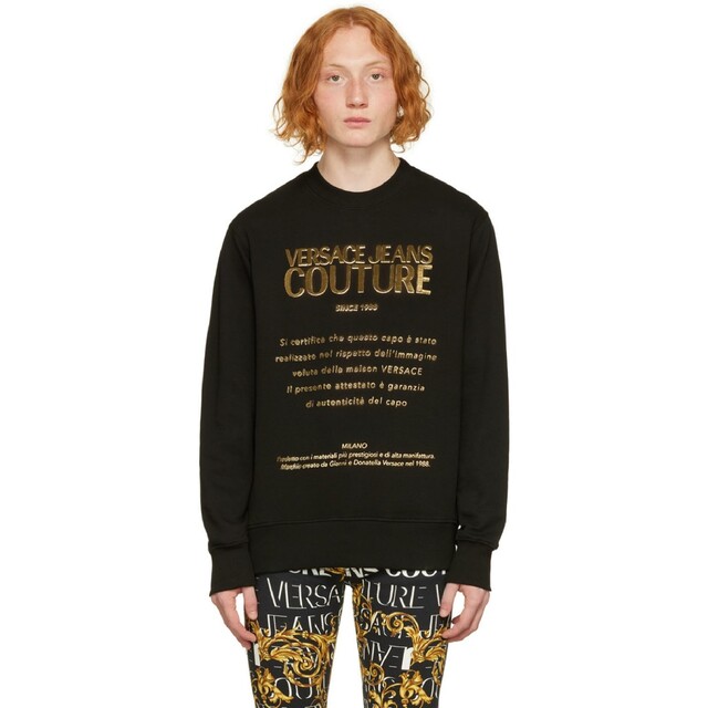 VERSACE JEANS COUTURE スウェット ブラック XLサイズ