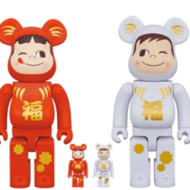 ポコちゃんBE＠RBRICK 達磨 ペコちゃん & ポコちゃん 100% & 400%