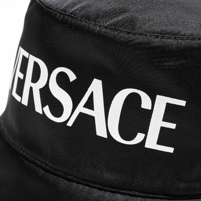 VERSACE ヴェルサーチ 18SS ロゴデザインバケットハット 帽子 IT03180 ブラック