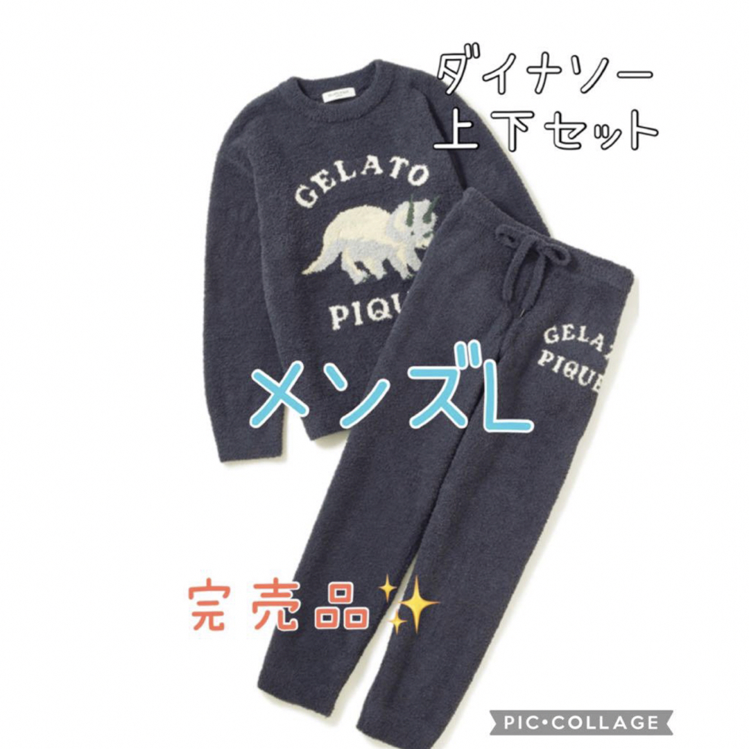 gelato pique(ジェラートピケ)の新品未使用⭐︎ジェラートピケHOMME⭐︎ダイナソープルオーバー＆ロングパンツ  メンズのトップス(スウェット)の商品写真