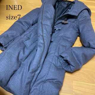 INED - イネド ダッフルコート カナダ 高級ダウン グレー M ロング