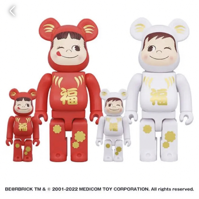 BE＠RBRICK 達磨 ペコちゃん & ポコちゃん 100% & 400%