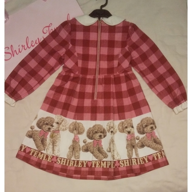 Shirley Temple(シャーリーテンプル)の120 プードル 長袖ワンピース シャーリーテンプル ワンちゃん 犬 キッズ/ベビー/マタニティのキッズ服女の子用(90cm~)(ワンピース)の商品写真