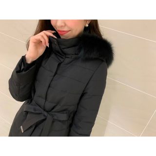 エムプルミエ　M-premieBLACK ロングダウンコート