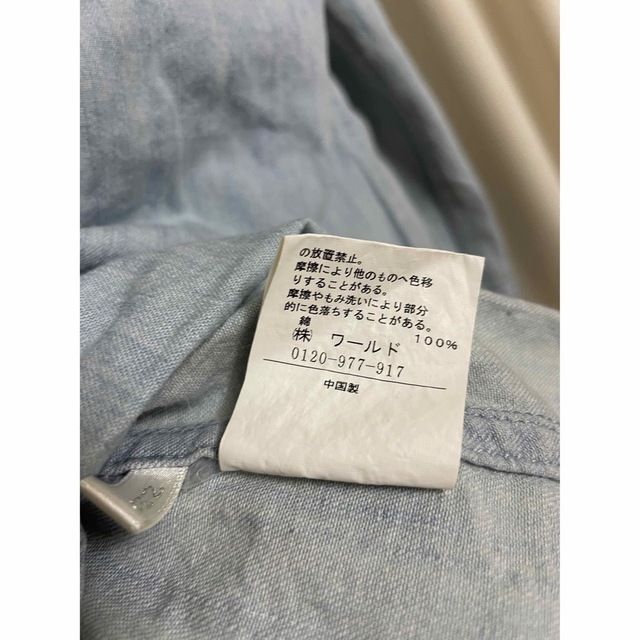 CE2 セウウ　ワールド　レディース　デニムシャツ　ライトブルー　M レディースのトップス(シャツ/ブラウス(長袖/七分))の商品写真