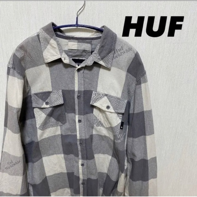 Huf ハフ ネルシャツ チェックシャツ 古着 ストリートファッション | フリマアプリ ラクマ