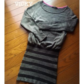 ビッキー(VICKY)のVICKYニットワンピース(ミニワンピース)