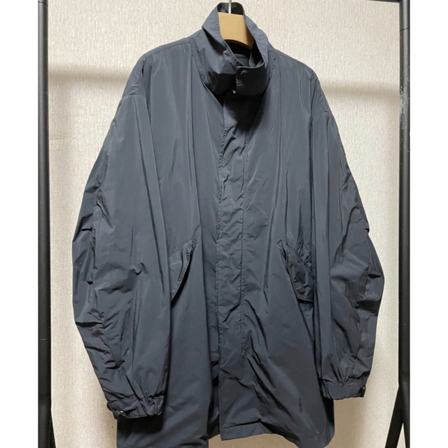 【ATON】AIR VENTILE ショートモッズコート グレー　04