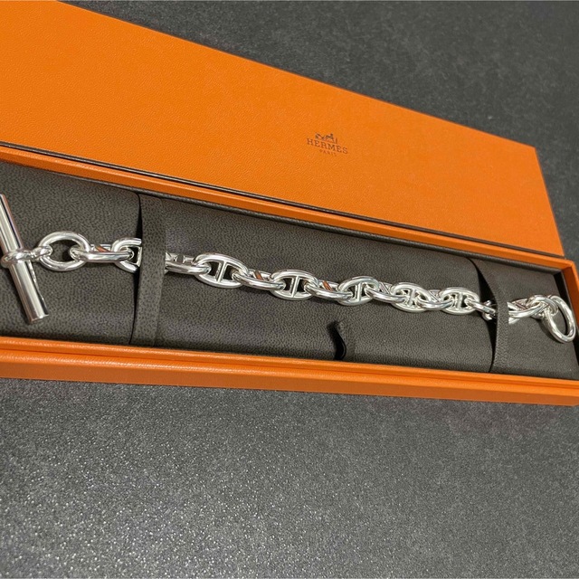最安 Hermes GM15コマ シェーヌダンクル エルメス HERMES - ブレスレット