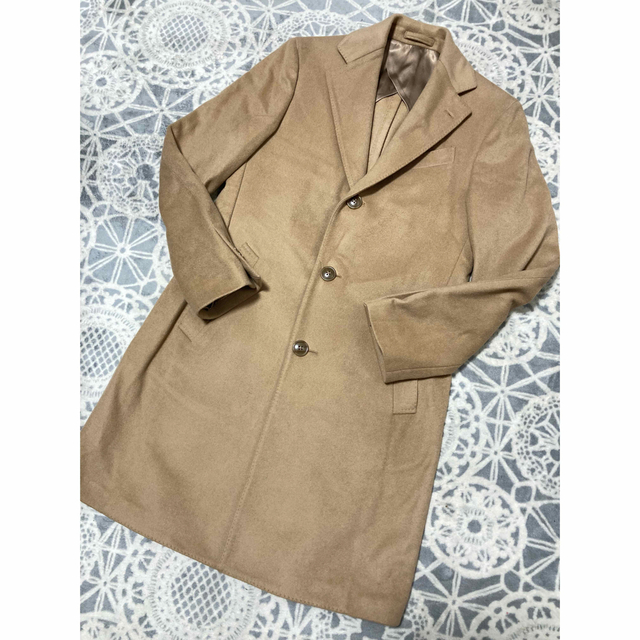 LARDINI ラルディーニ ベージュ ウール チェスターコート 44-