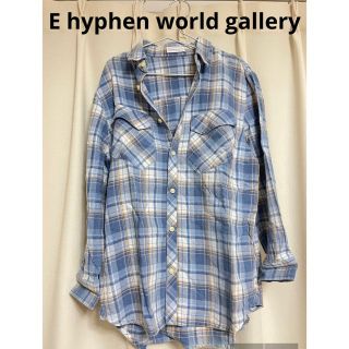 イーハイフンワールドギャラリー(E hyphen world gallery)のイーハイフンワールドギャラリー　チェックシャツ　オーバーサイズ　ブルー(シャツ/ブラウス(長袖/七分))