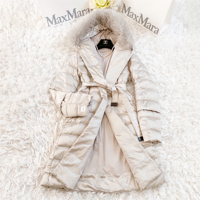 Weekend Max Mara　アウター　ファー　フード付き　38　カーキ色