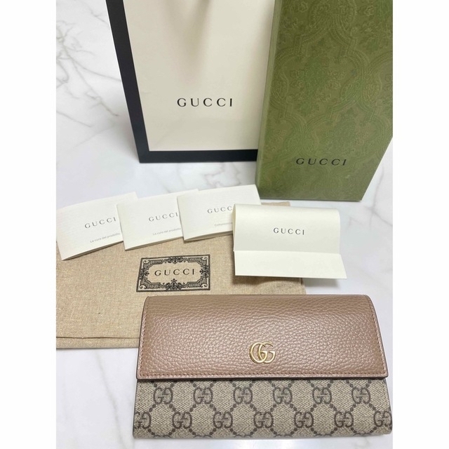 ギフ_包装】 Gucci - GUCCI マーモントレザーコンチネンタルウォレット