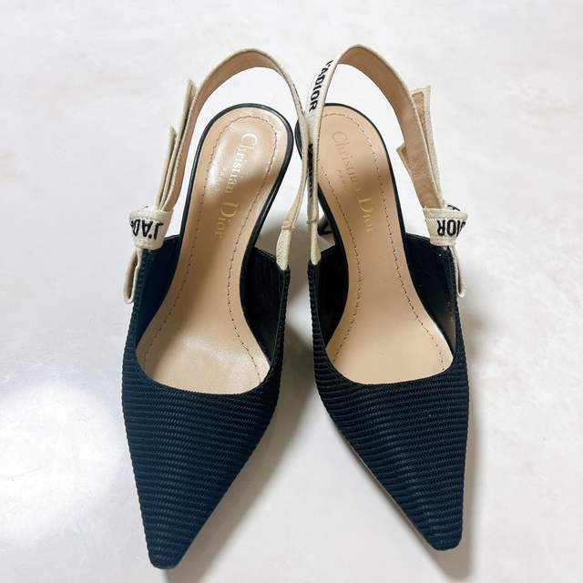 【ふるさと割】 Christian Dior - 【超美品】DIOR ジャディオール スリングバック パンプス ハイヒール+パンプス