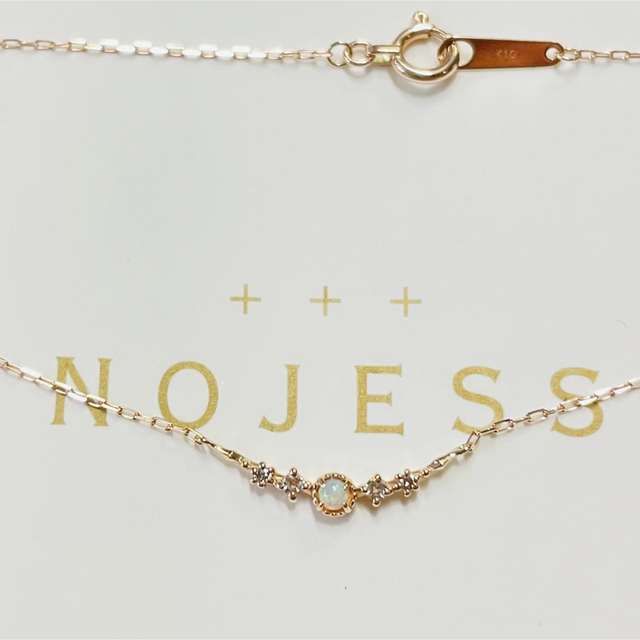 ■完売品■【NOJESS】K10カラーストーン ダイヤモンドネックレス/オパール