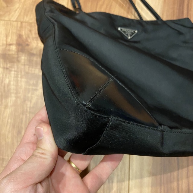 美品 プラダ ナイロン レザー 本革 ミニ トートバッグ ショルダーバッグ-