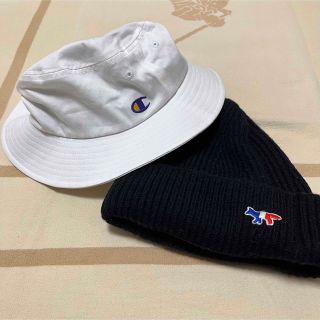 メゾンキツネ(MAISON KITSUNE')の子ども用 champion KITSUNE チャンピオン キツネ 帽子(帽子)