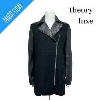 Theory luxe 19aw ラムレザーフーデットジャケット 定価10.8万