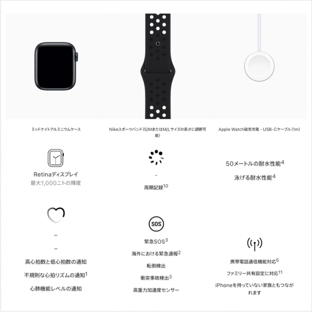 新品 未開封 Apple Watch SE2 40mm GPS Nike 黒