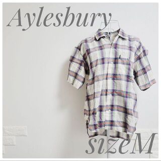 アリスバーリー(Aylesbury)の美品 Aylesbury アリスバーリー 半袖 シャツ チェックシャツ M(シャツ/ブラウス(半袖/袖なし))