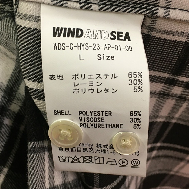 HYSTERIC GLAMOUR(ヒステリックグラマー)のWIND AND SEA × HYSTERIC GLAMOUR ウィンダンシー ヒステリックグラマー 長袖チェックシャツ WDS-C-HYS-23-AP-Q1-09【中古】【004】【岩】 メンズのトップス(シャツ)の商品写真