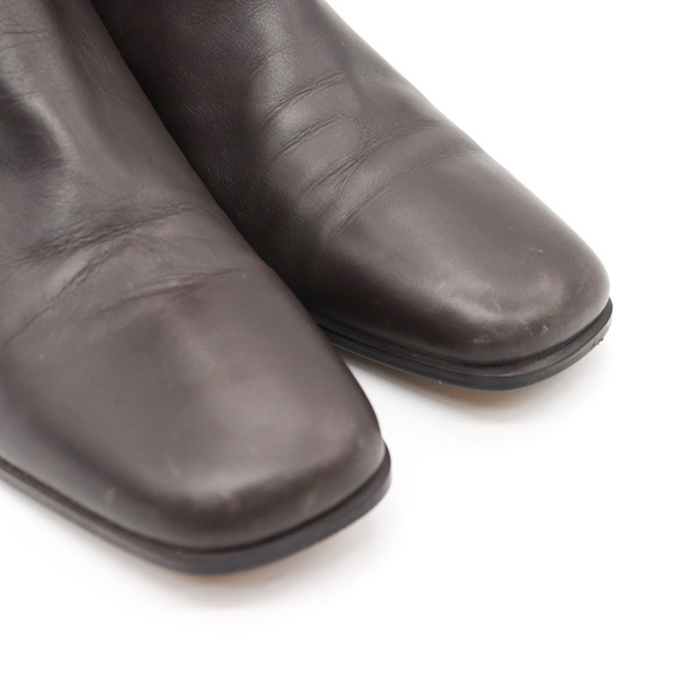 マーガレットハウエルアイデア ロングブーツ 本革レザー 日本製 スクエアトゥ シューズ レディース 22cmサイズ ブラウン MARGARETHOWELL レディースの靴/シューズ(ブーツ)の商品写真