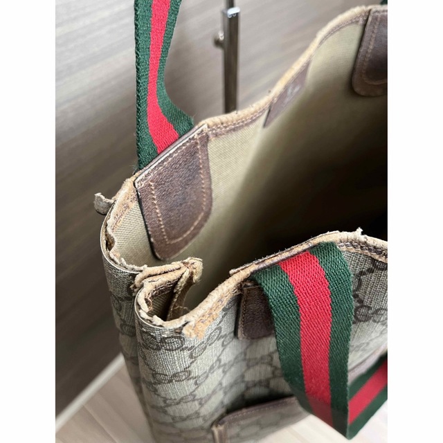 Gucci(グッチ)のオールドグッチ トートバッグ シェリーライン GUCCI レザー レディースのバッグ(トートバッグ)の商品写真