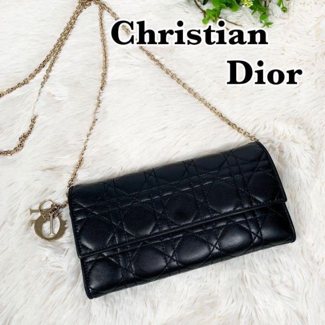 Dior レディディオール チェーンウォレット 長財布