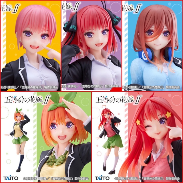 新品5種set☆五等分の花嫁 coreful 制服renewal フィギュア The