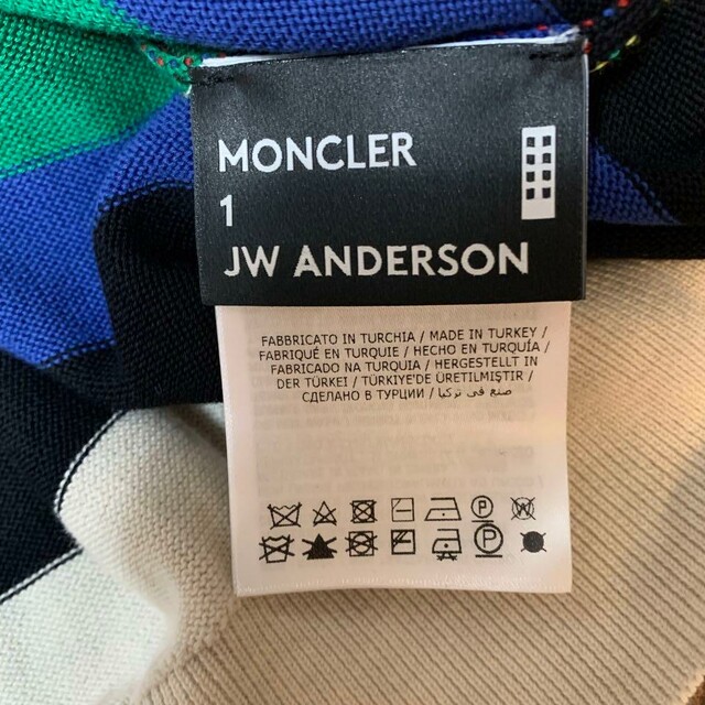 Moncler JW Anderson マルチカラー フーディ　ニット　L