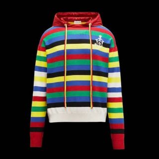 ジェイダブリューアンダーソン(J.W.ANDERSON)のMoncler JW Anderson マルチカラー フーディ　ニット　L(ニット/セーター)