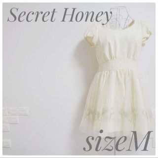 シークレットハニー(Secret Honey)の新品未使用 SecretHoney ティンカーベル チュール ワンピース M(ひざ丈ワンピース)