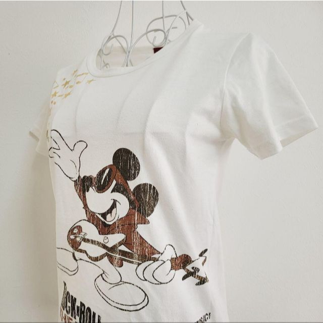 Disney(ディズニー)のDisney ディズニー ミッキーマウス 半袖 Tシャツ レディース M 白 レディースのトップス(Tシャツ(半袖/袖なし))の商品写真