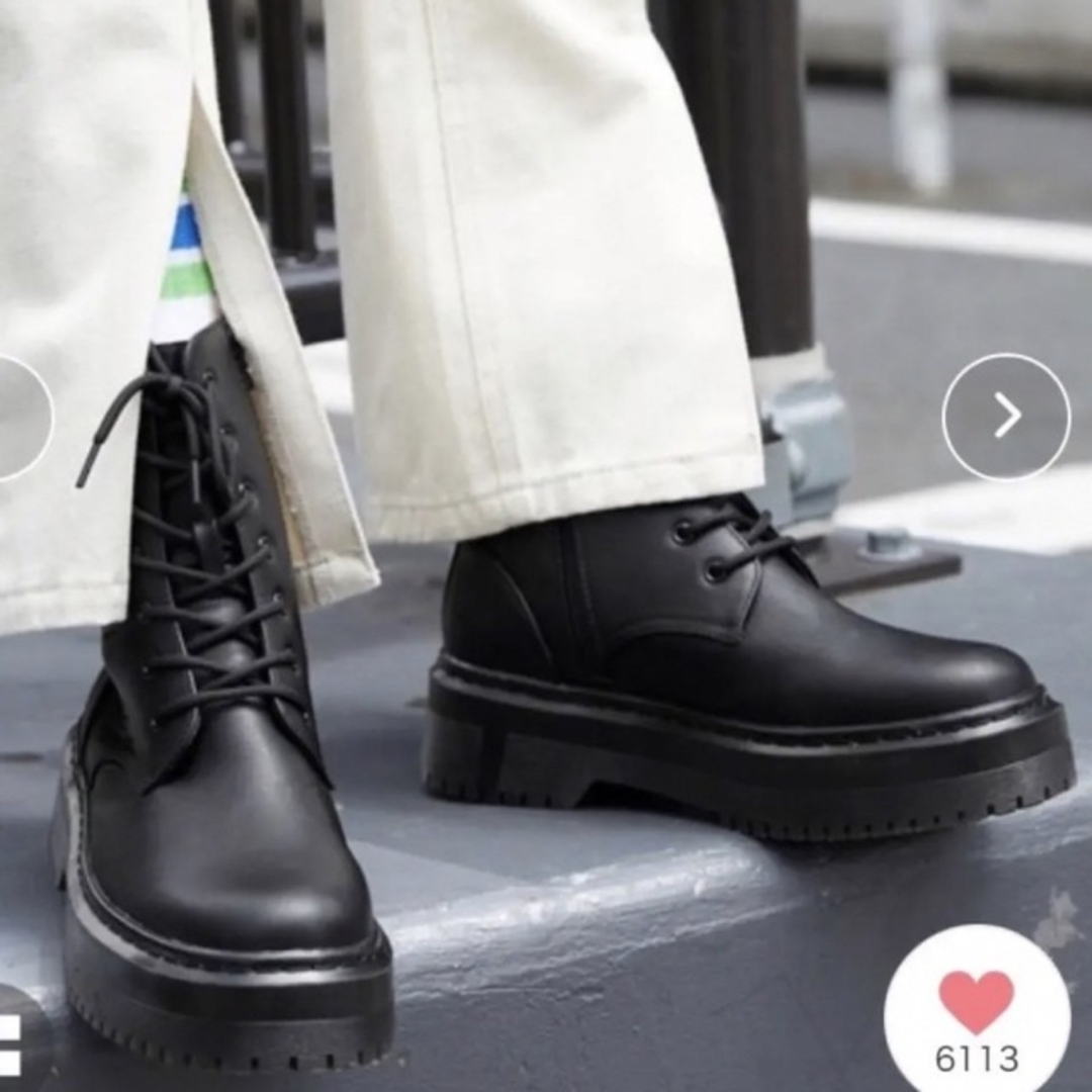 【定価9900円】ZOZO MONO-MART ヒール5cm ジップアップブーツ メンズの靴/シューズ(ブーツ)の商品写真