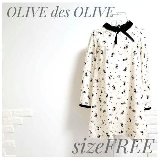 オリーブデオリーブ(OLIVEdesOLIVE)の新品未使用 OLIVEdesOLIVE ディズニー ミッキー ミニー ワンピース(ひざ丈ワンピース)