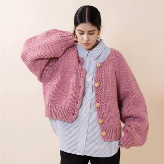 searoomlynn hand made wool マルチカーディガン-