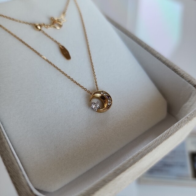 未使用】フェスタリア 星の王子さま ネックレス 限定デザイン 18K YG 月