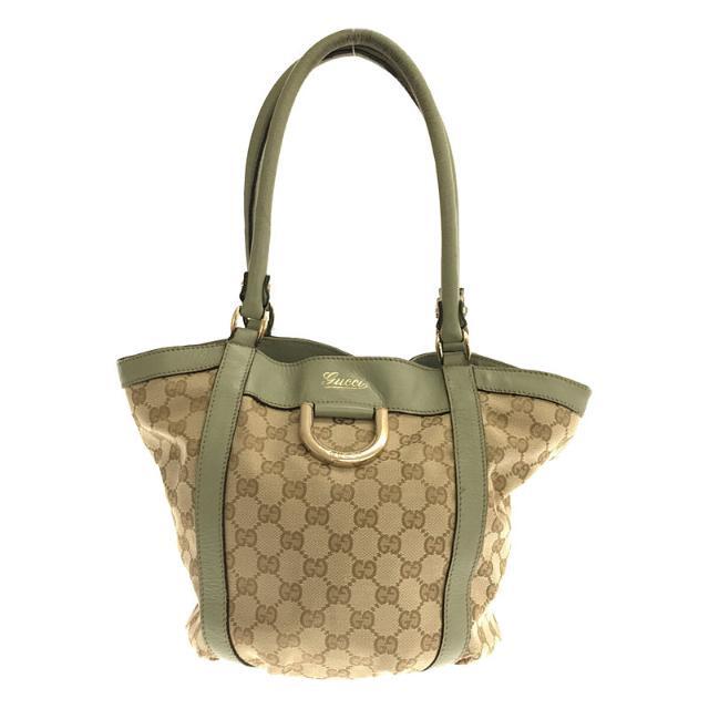 GUCCI / グッチ | 211983 GG柄 レザー 切替 キャンバス ハンド トート バッグ | ‐ | ベージュ | レディース | フリマアプリ ラクマ