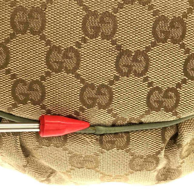 GUCCI / グッチ | 211983 GG柄 レザー 切替 キャンバス ハンド トート バッグ | ‐ | ベージュ | レディース