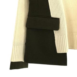 sacai / サカイ | ウール リブニット メルトン ドッキング セーター