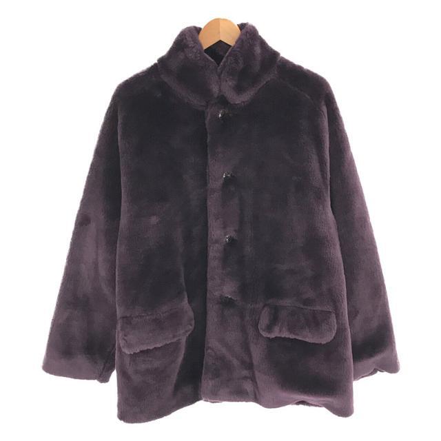 【美品】  Needles / ニードルス | 2021AW | S.C. Car Coat-Faux Fur フェイク ファー スタンドカラー カー コート | S | PURPLE | メンズ