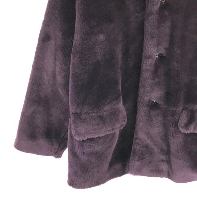 【美品】  Needles / ニードルス | 2021AW | S.C. Car Coat-Faux Fur フェイク ファー スタンドカラー カー コート | S | PURPLE | メンズ