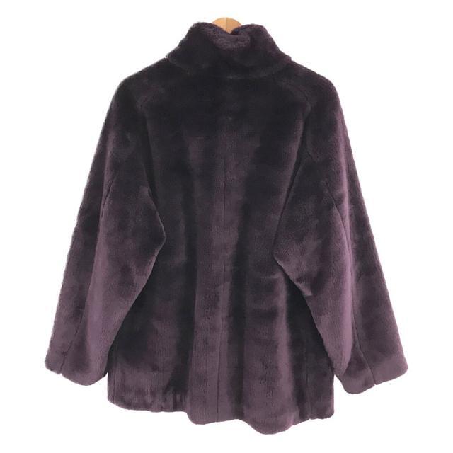 【美品】  Needles / ニードルス | 2021AW | S.C. Car Coat-Faux Fur フェイク ファー スタンドカラー カー コート | S | PURPLE | メンズ